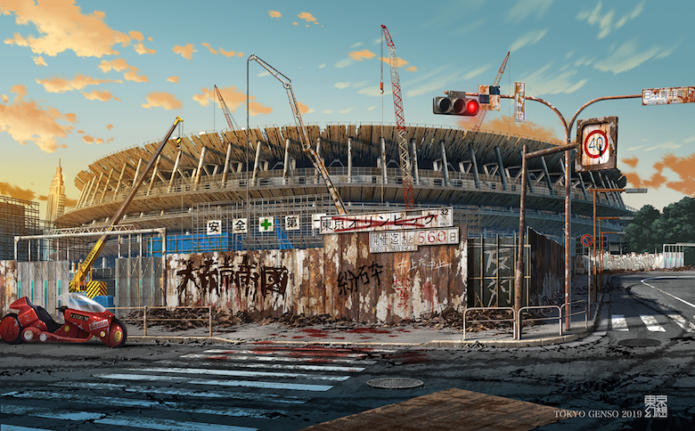 荒廃した東京の街のイラストが美しすぎる｜ZEKKEI Japan